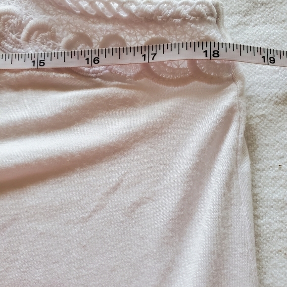 Joseph A White Scalloped Lace Sleeveless Sz. S Tank Top Tunic - Picture 10 of 11